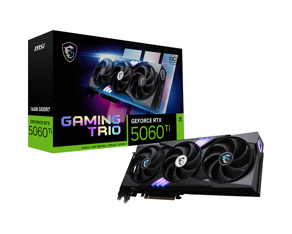 MSI GeForce RTX 5060 Ti 16G TRIO PARA JUEGOS OC